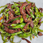 Best Long Green Pepper Beef小椒牛肉絲 in Troy, NY